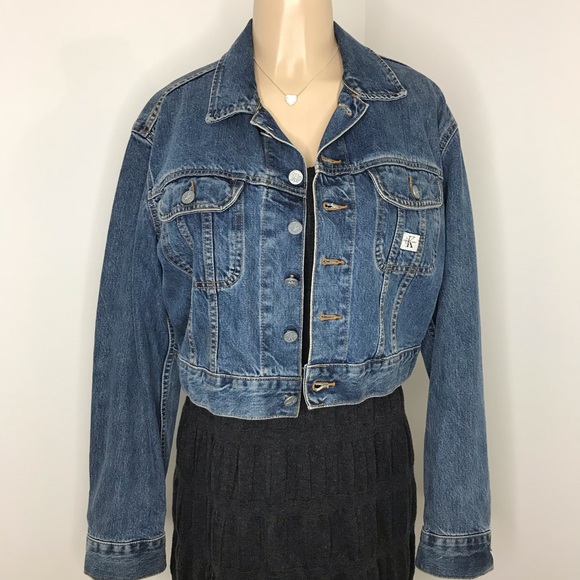 Calvin Klein Jackets & Blazers - CALVIN KLEIN Blue Antique Stone Wash Denim Jacket